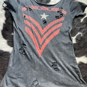 Affliction Size Medium Distressed Shirt